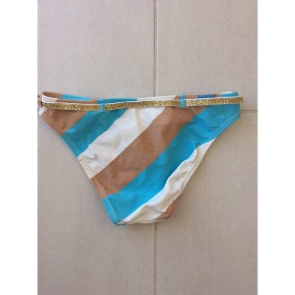 Revolve Salinas Swimwear Bikini Bottom Belted Multicolor Stripe - Picture 6 of 7